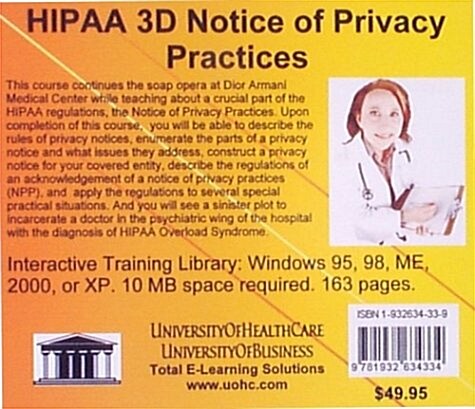 Hipaa 3d Notice of Privacy Practices (CD-ROM)