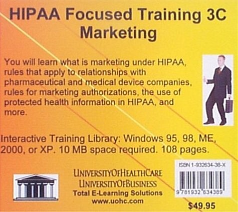 Hipaa Focused Training 3C Marketing (CD-ROM)