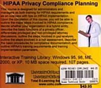 Hipaa Privacy Compliance Planning (CD-ROM)