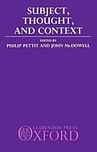 Subject, Thought, and Context (Paperback)