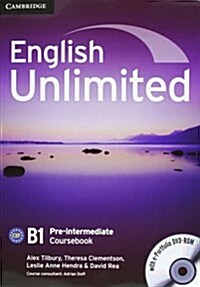 English Unlimited Pre-intermediate Coursebook with e-Portfolio CD-ROM and Workbook with answers and DVD-ROM Pack Italian edition (Package)