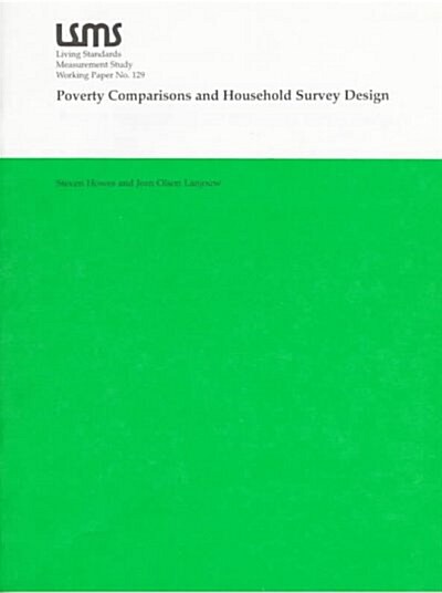 Poverty Comparisons and Household Survey Design (Paperback)