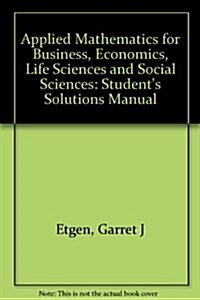 Applied Mathematics for Business, Economics, Life Sciences and Social Sciences (Paperback, 8 Rev ed)