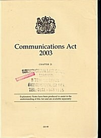 Communications Act 2003 (Paperback)