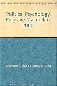 Political Psychology : Cultural and Crosscultural Foundations (Paperback)