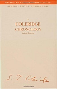 A Coleridge Chronology (Hardcover)