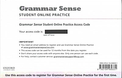 Grammar Sense: (All levels): Online Practice Access Code Card (Multiple-component retail product, 2 Revised edition)
