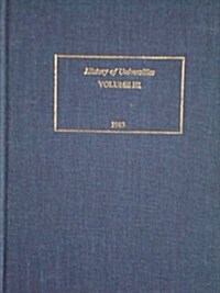 History of Universities: Volume III (Hardcover)