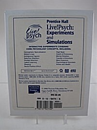 Live! : Psychology Experiments and Simulations (CD-ROM, 8 Rev ed)