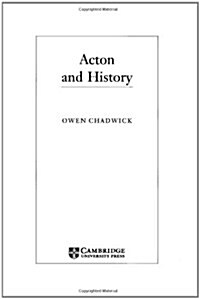 Acton and History (Hardcover)