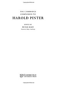 The Cambridge Companion to Harold Pinter (Hardcover)