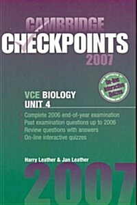 Cambridge Checkpoints VCE Biology Unit 4 2007 (Paperback)