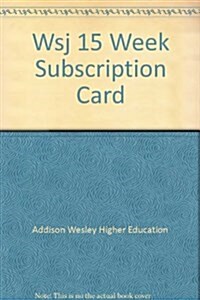 WSJ 15 Week Subscription Card (Paperback, 2 Rev ed)