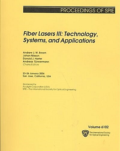 Fiber Lasers III (Paperback)