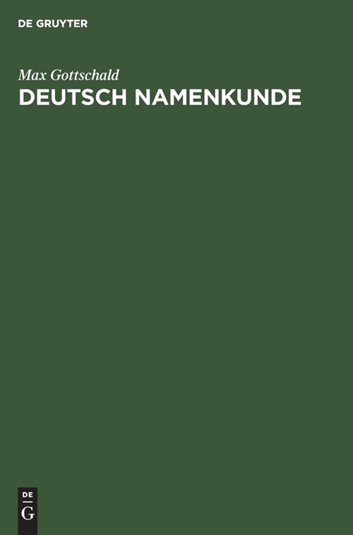 Deutsch Namenkunde (Hardcover, 4, Reprint 2019)