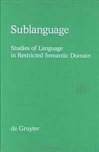 Sublanguage (Hardcover)