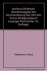 Konkurs-Strafrecht (Hardcover)