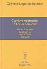 Cognitive Approaches to Lexical Semantics (Hardcover)