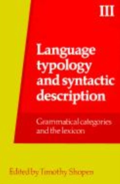 Language Typology and Syntactic Description: Volume 3 (Hardcover)