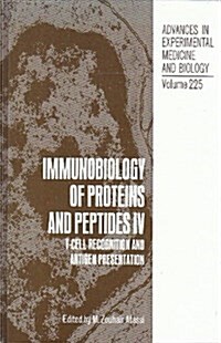 Immunobiology of Proteins and Peptides IV (Hardcover)