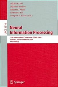 Neural Information Processing: 11th International Conference, Iconip 2004 Calcutta, India, November 22-25, 2004 Proceedings (Paperback, 2004)