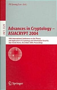 [중고] Advances in Cryptology - ASIACRYPT 2004: 10th International Conference on the Theory and Application of Cryptology and Information Security, Jeju (Paperback)