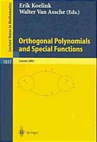 Orthogonal Polynomials and Special Functions: Leuven 2002 (Paperback, 2003)
