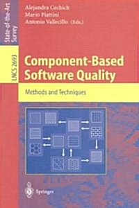 Component-Based Software Quality: Methods and Techniques (Paperback, 2003)