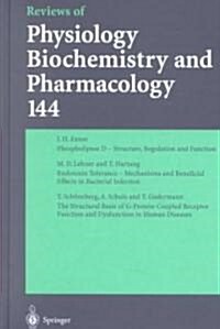 Reviews of Physiology, Biochemistry and Pharmacology (Hardcover, 2002)