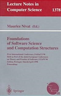 Foundations of Software Science and Computation Structures: First International Conference, Fossacs98, Held as Part of the Joint European Conferences (Paperback, 1998)