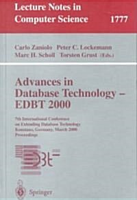 Advances in Database Technology - Edbt 2000: 7th International Conference on Extending Database Technology Konstanz, Germany, March 27-31, 2000 Procee (Paperback, 2000)