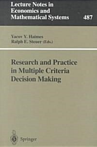 Research and Practice in Multiple Criteria Decision Making: Proceedings of the Xivth International Conference on Multiple Criteria Decision Making (MC (Paperback, Softcover Repri)