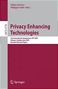 Privacy Enhancing Technologies (Paperback)