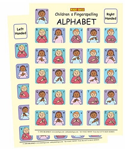 Lets Sign BSL Childrens Fingerspelling Alphabet Charts (Wallchart)
