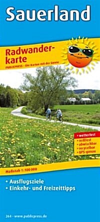 SAUERLAND 264 BICYCLE MAP GPS