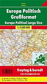 Europe Political enlarged map : FBP.AK22DF (Sheet Map, flat)