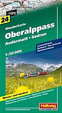 Oberalppass Andermatt / Sedrun : HAL.WK.24 (Sheet Map)
