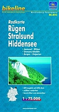 Rugen/Stralsund/Hiddensee Cycle Map GPS : BIKEK.DE.MV3 (Paperback)