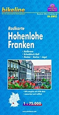 Hohenlohe Franken Cycle Map GPS : BIKEK.DE.BW2 (Paperback, 2 Rev ed)