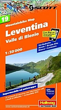 Leventina - Valle die Blenio Bike Map : HAL.WKM.19 (Sheet Map, folded)