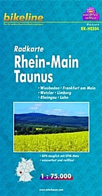 Rhein-Main/Taunus Cycle Map GPS : BIKEK.DE.HES4 (Paperback, 2 Rev ed)