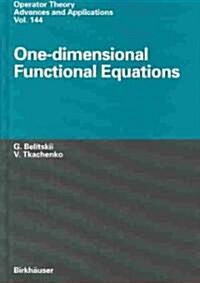One-Dimensional Functional Equations (Hardcover)