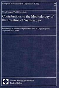 Contributions to the Methodology of the Creation of Written Law (Paperback)