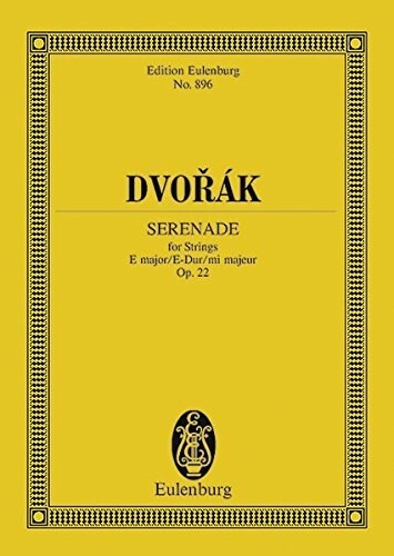 Antonin Dvorak: Serenade, Opus 22 (Paperback)
