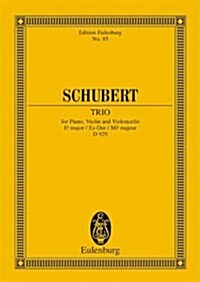 Schubert Trio: For Piano, Violin and Violocello Eb Major/Es-Dur/Mib Majeur (Paperback)