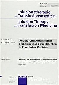 Nucleic Acid Amplification Techniques for Virus Detection in Transfusion Medicine (Paperback)
