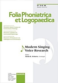 Modern Singing Voice Research (Paperback, Special)