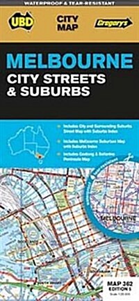 Melbourne City and Suburbs Map 362 5th (Sheet Map)