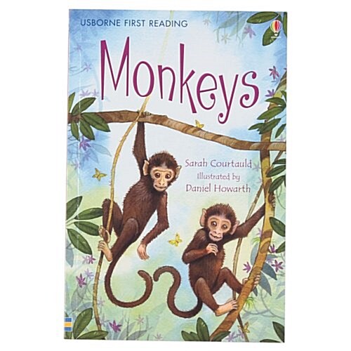 Usborne First Reading 3-23 : Monkeys (Paperback)