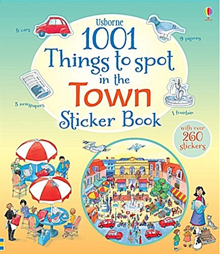 1001 Things to Spot in the Town Sticker Book (Paperback)